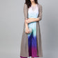 Ahalyaa Women Printed Crop Top With Shrug Set - Swadesiicart