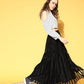 Ahalyaa Women White & Black Printed Top & Skirt | Swadesiicart