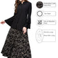 Ahalyaa Indowestern Black Shirt With Skirt Set | Swadesiicart