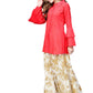 Ahalyaa Indowestern Red Shirt With Off White & Gold Skirt Set | Swadesiicart