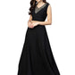Ahalyaa Black Golden Straight Crepe & Georgette Kurta Set | Swadesiicart