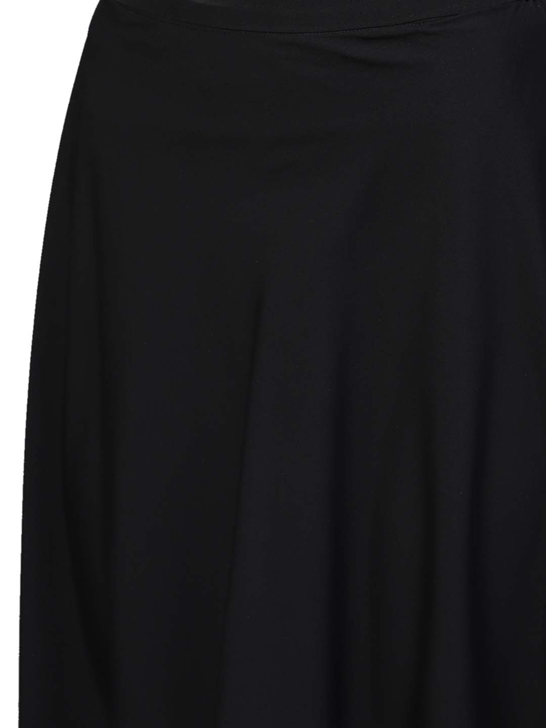 Ahalyaa Black Golden Straight Crepe & Georgette Kurta Set | Swadesiicart