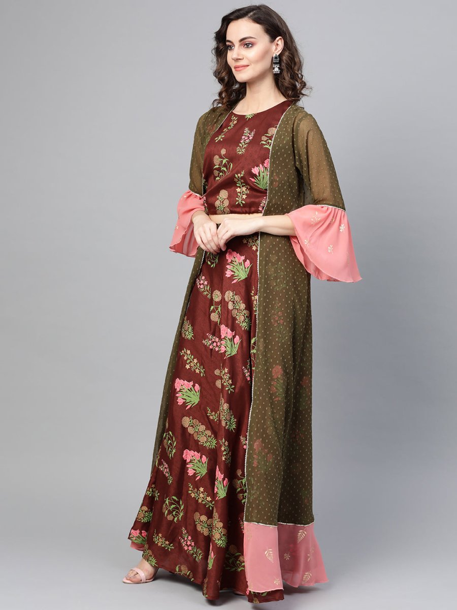 Ahalyaa Women Beautiful Printed Indo Western Set | Swadesiicart