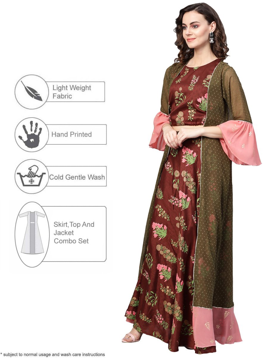 Ahalyaa Women Beautiful Printed Indo Western Set | Swadesiicart