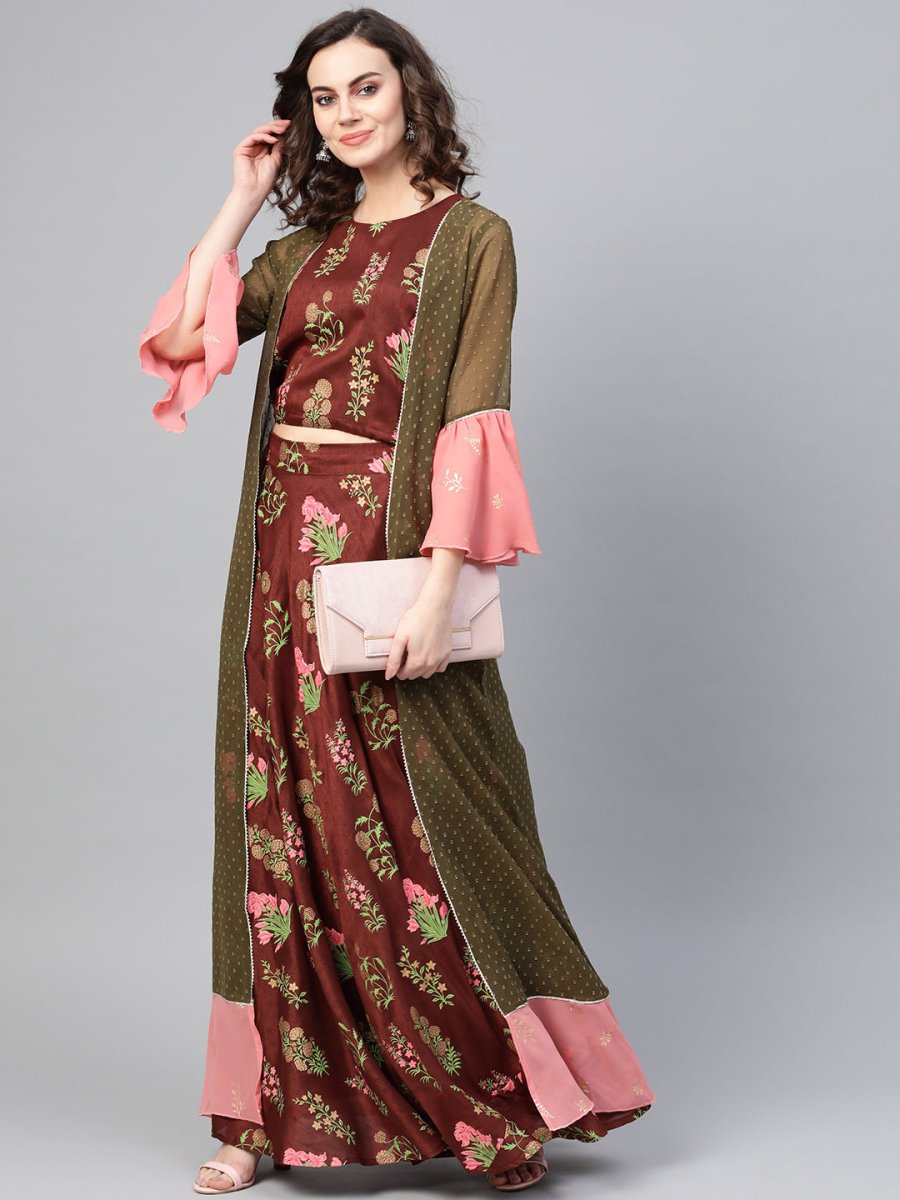 Ahalyaa Women Beautiful Printed Indo Western Set | Swadesiicart