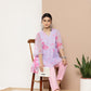 Ahalyaa Lavender & Pink Printed Tunic | Swadesiicart