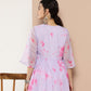 Ahalyaa Lavender & Pink Printed Tunic | Swadesiicart