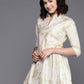 Ahalyaa Floral Printed Shirt Collar Cotton Tunic With Lace Inserts Detail | Swadesiicart