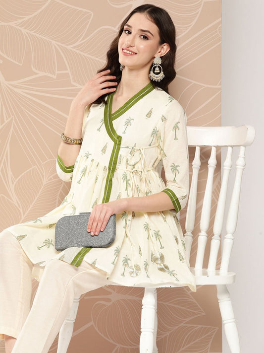 Ahalyaa Tie-Ups Tropical Printed Tunic | Swadesiicart