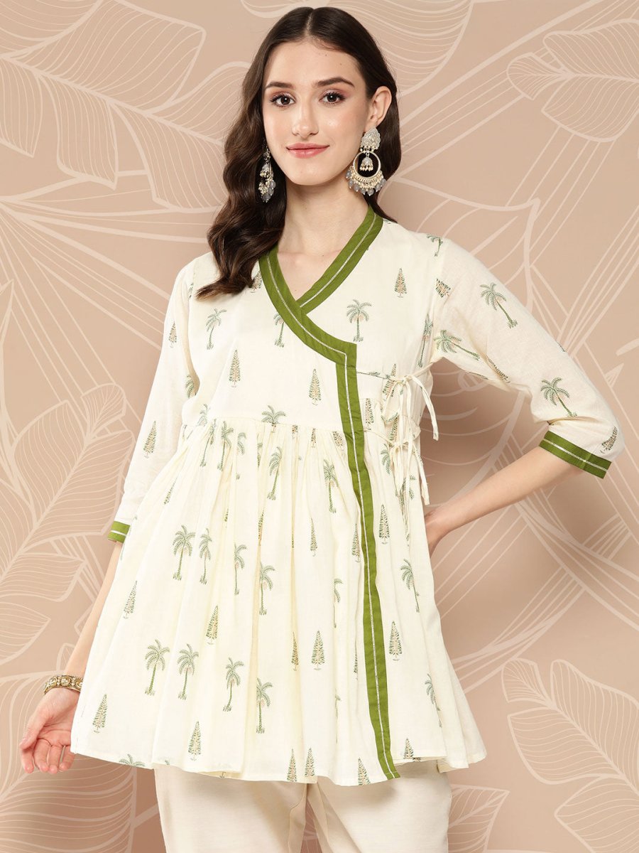 Ahalyaa Tie-Ups Tropical Printed Tunic | Swadesiicart