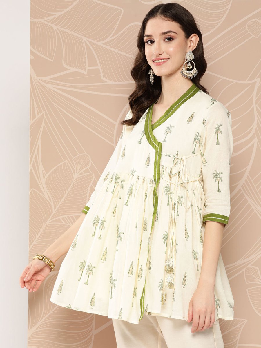 Ahalyaa Tie-Ups Tropical Printed Tunic | Swadesiicart
