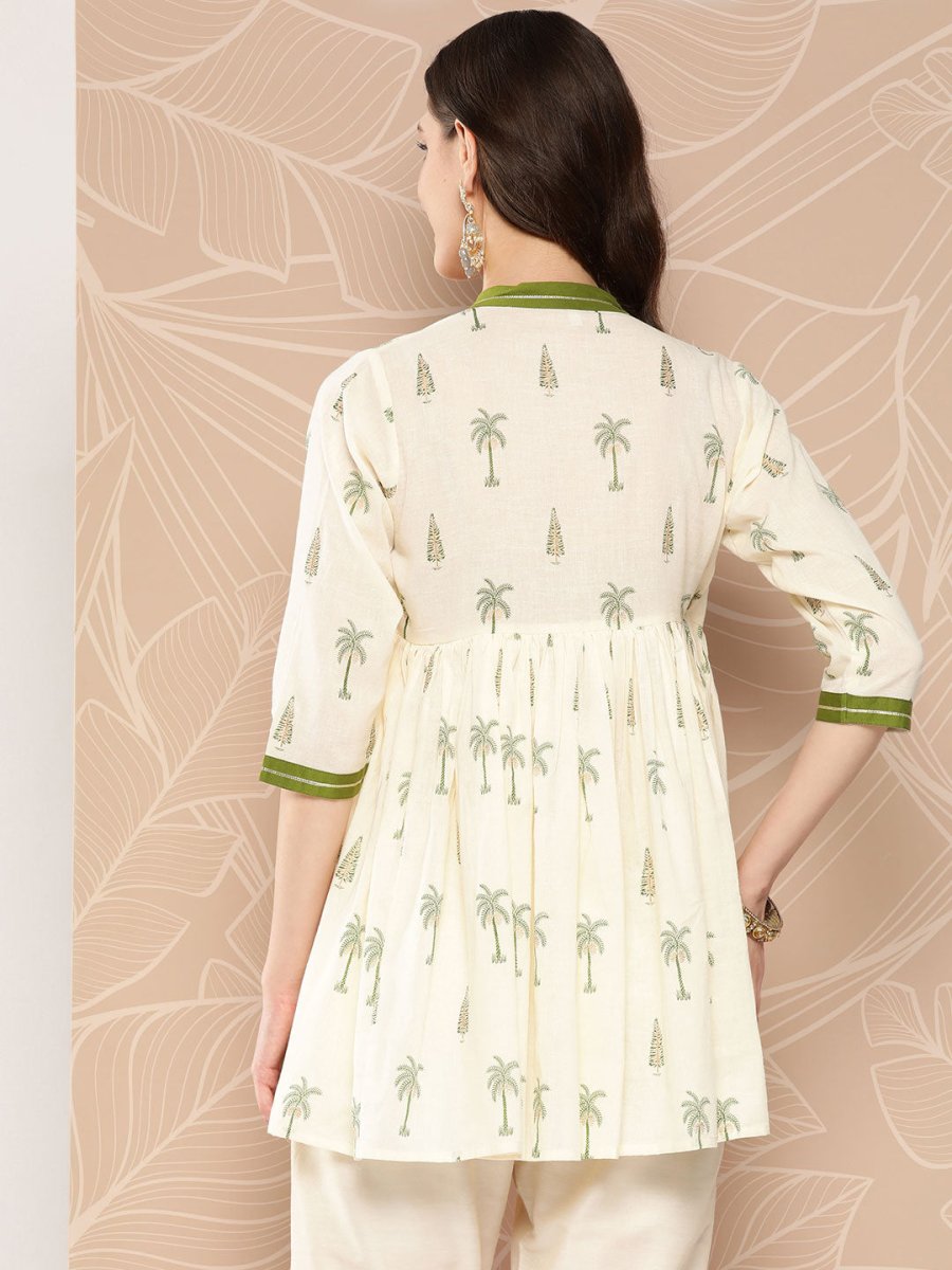 Ahalyaa Tie-Ups Tropical Printed Tunic | Swadesiicart