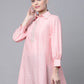 Ahalyaa Women Baby Pink Pure Cotton Printed Tunic | Swadesiicart
