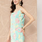 Ahalyaa Floral Print Embellished Tunic | Swadesiicart