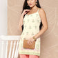 Ahalyaa Shoulder Straps Floral Print Tunic | Swadesiicart