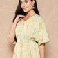 Ahalyaa Gathered Conversational Printed Tunic | Swadesiicart