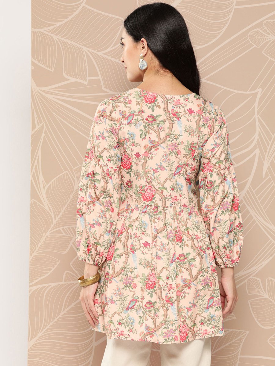 Ahalyaa Floral Printed Tunic | Swadesiicart