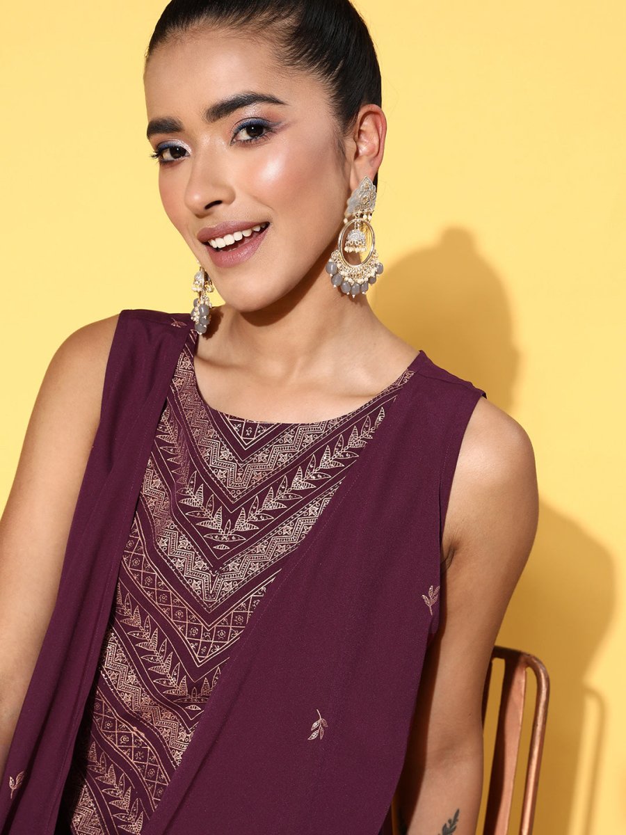 Ahalyaa Women Boat Neck Printed Tunic | Swadesiicart