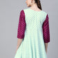 Ahalyaa Blue & Purple Printed A-Line Tunic | Swadesiicart