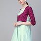 Ahalyaa Blue & Purple Printed A-Line Tunic | Swadesiicart