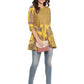 Ahalyaa Mustard Printed Layerd Tunic | Swadesiicart