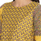 Ahalyaa Mustard Printed Layerd Tunic | Swadesiicart