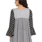 Ahalyaa Printed Flared Black Tunic | Swadesiicart