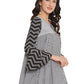 Ahalyaa Printed Flared Black Tunic | Swadesiicart
