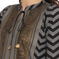 Ahalyaa Stripes Printed Black Tunic | Swadesiicart