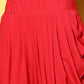 Ahalyaa Women Red Pleated Gotta Patti Kurti with Dhoti Pants | Swadesiicart