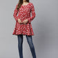 Ahalyaa Maroon Printed Tunic | Swadesiicart