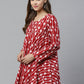Ahalyaa Maroon Printed Tunic | Swadesiicart