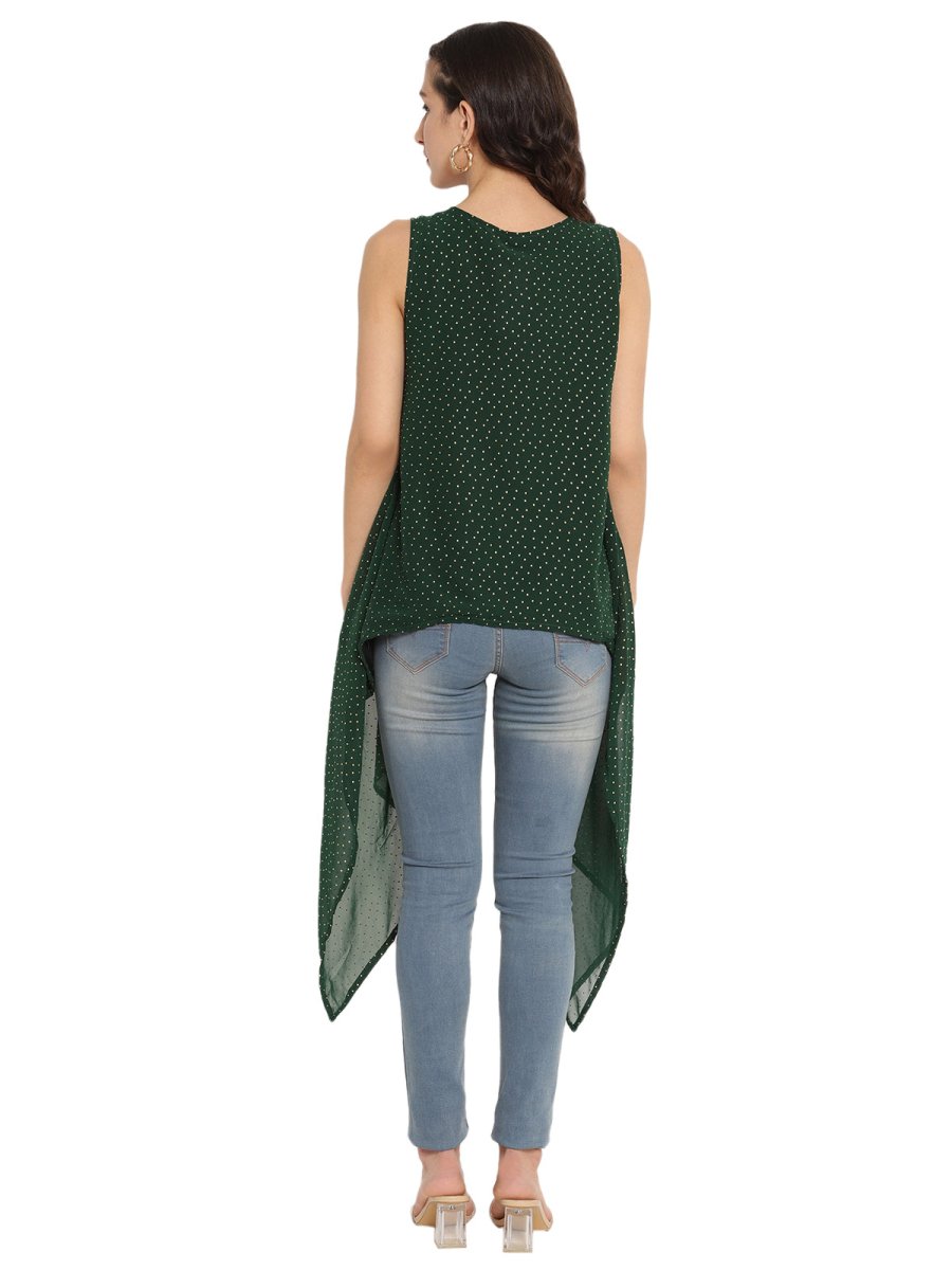 Ahalyaa Maroon Tunic With Attached Shrug | Swadesiicart