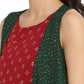 Ahalyaa Maroon Tunic With Attached Shrug | Swadesiicart
