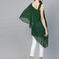 Ahalyaa Women One Shoulder Green Printed Beautiful Tunic | Swadesiicart