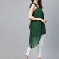 Ahalyaa Women One Shoulder Green Printed Beautiful Tunic | Swadesiicart