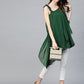 Ahalyaa Women One Shoulder Green Printed Beautiful Tunic | Swadesiicart