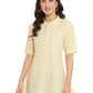 Ahalyaa Checks Printed Yellow Tunic | Swadesiicart