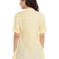 Ahalyaa Checks Printed Yellow Tunic | Swadesiicart
