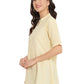 Ahalyaa Checks Printed Yellow Tunic | Swadesiicart