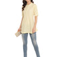 Ahalyaa Checks Printed Yellow Tunic | Swadesiicart