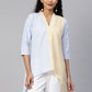 Ahalyaa Colour Blocked Printed Checks Tunic | Swadesiicart