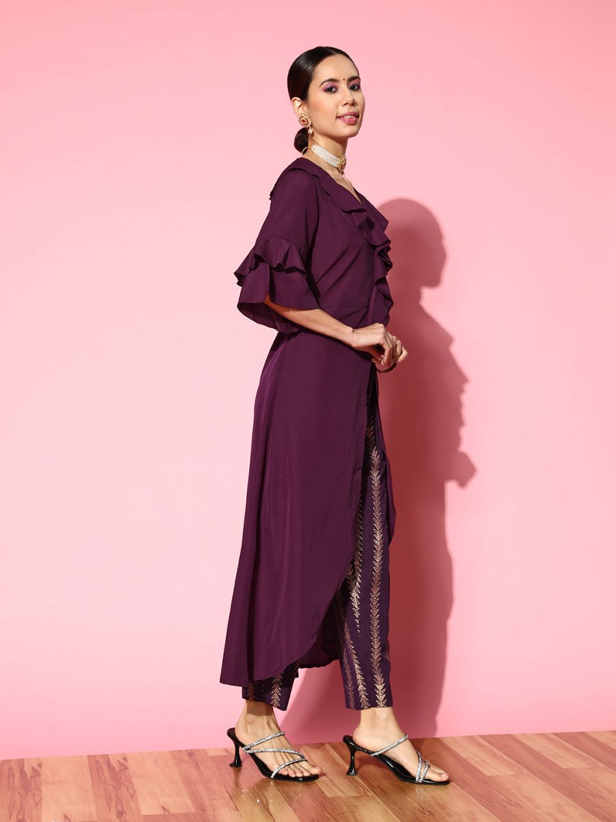Ahalyaa Women Solid Co-Ords - Swadesiicart