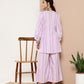 Ahalyaa Women Striped Crepe Co-Ords - Swadesiicart