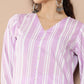 Ahalyaa Women Striped Crepe Co-Ords - Swadesiicart