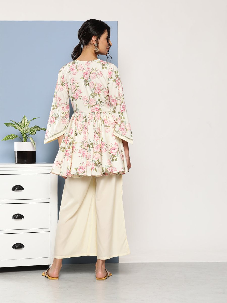 Ahalyaa Women Floral Print Crepe Co-Ords - Swadesiicart