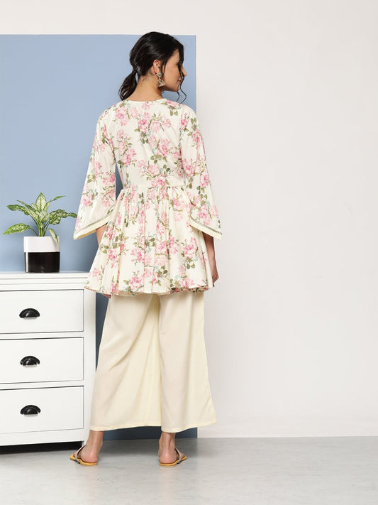 Ahalyaa Women Floral Print Crepe Co-Ords - Swadesiicart
