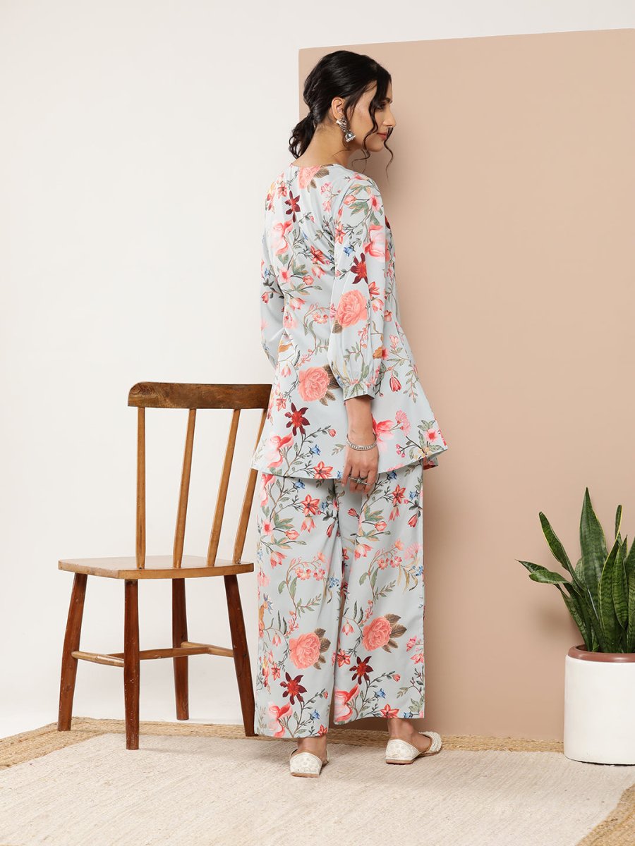 Ahalyaa Women Floral Print Crepe Co-Ords - Swadesiicart