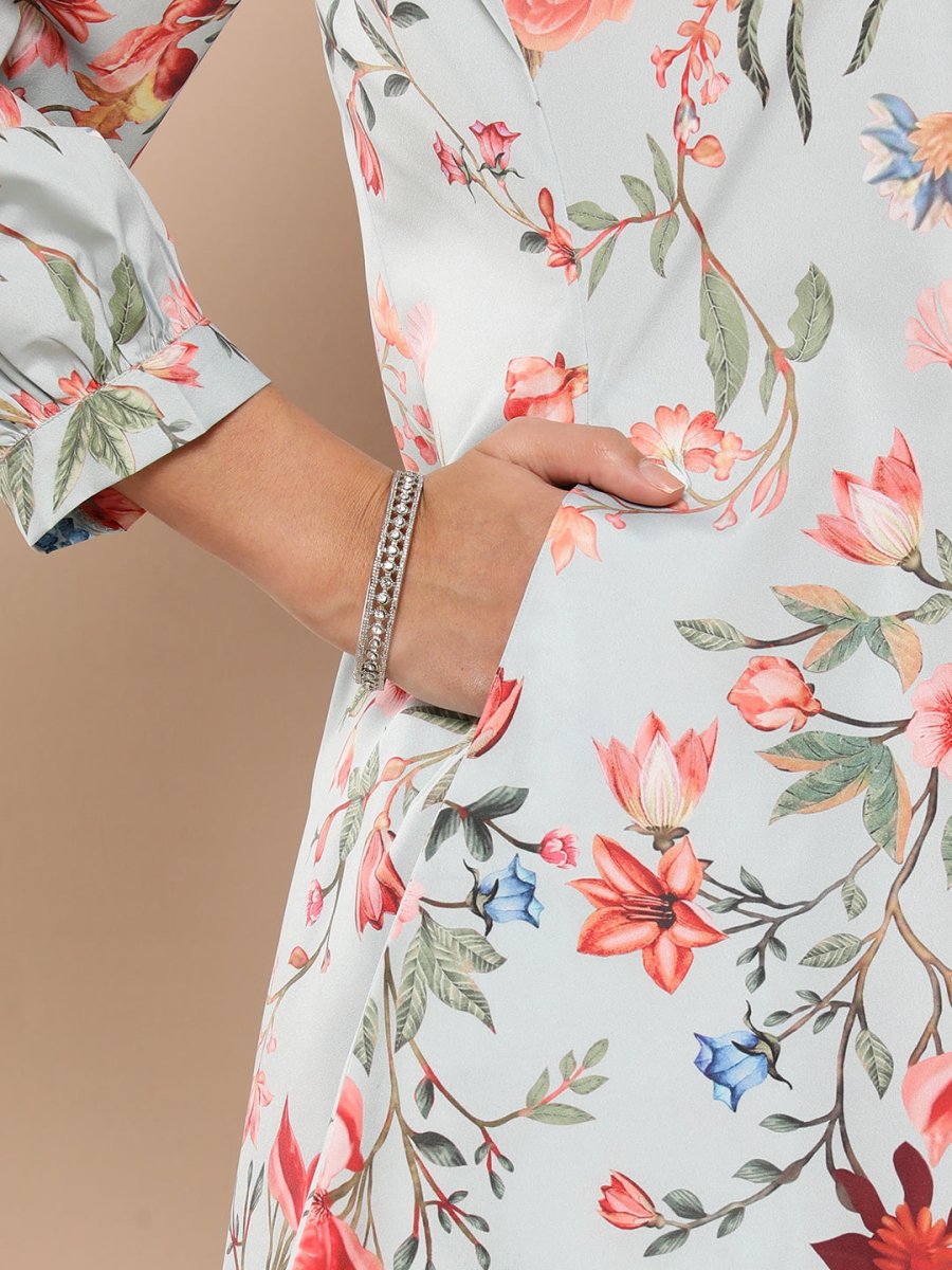 Ahalyaa Women Floral Print Crepe Co-Ords - Swadesiicart
