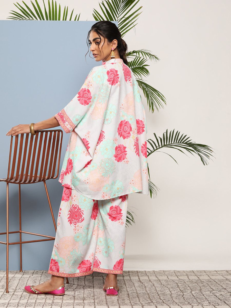 Ahalyaa Women Floral Print Crepe Co-Ords - Swadesiicart